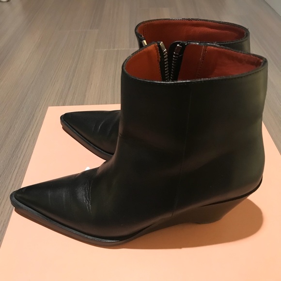 Acne Studio Cony leather wedge ankle boots - Picture 3 of 8